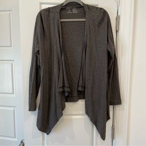 Pact Waterfall Open Cotton Cardigan Dark Grey Size L